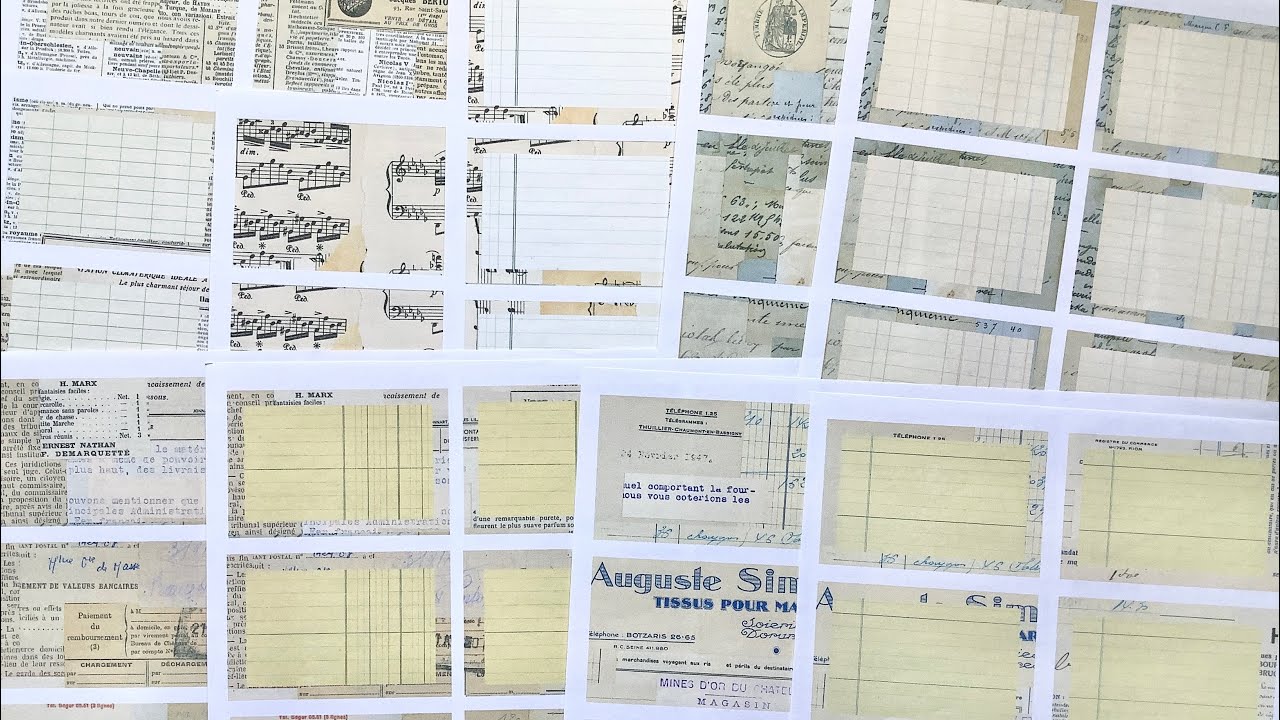 Vintage journal cards for junk journals