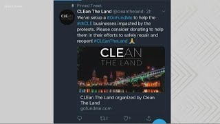 Teams to clean downtown Cleveland after damage from weekend protests
