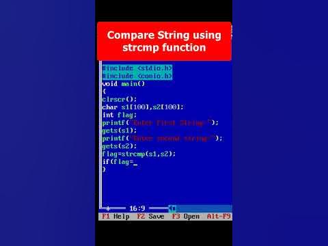 compare two strings using strcmp function in C Part 33 | C Programming ...