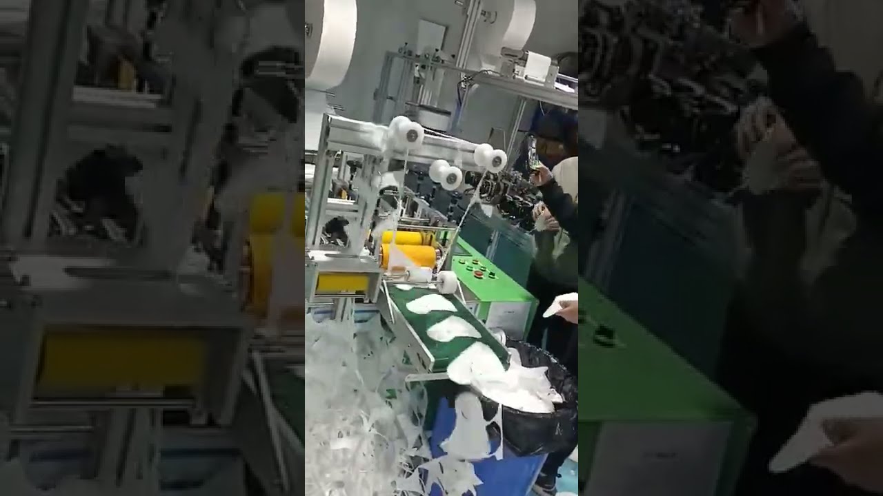 3D elastic earloop with nose bridge mask machine, 100-120pcs/min