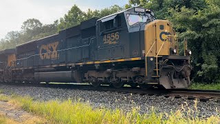 CSX Mixed Freight L198 with MAC leader | Mount Airy, MD 8/18/24