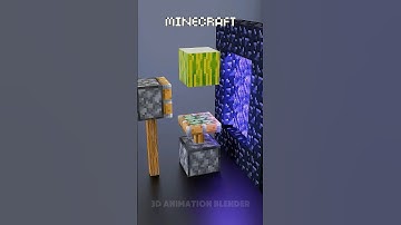 Minecraft Vs Real Life in the Nether 🔥🔥🔥#blender3d #3dart #3danimation #minecraft