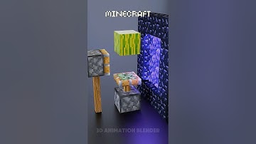 Minecraft Vs Real Life in the Nether 🔥🔥🔥#blender3d #3dart #3danimation #minecraft