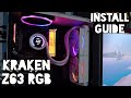 NZXT Kraken Z63 RGB setup with push pull fans and logic in a NZXT H510 Flow