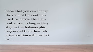 EX: Does the location of contours matter for the derivation of the Laurent series?
