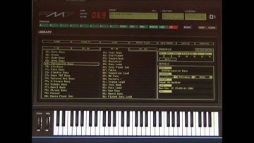 Yamaha DX7 Emulator Software - FM7 - Bank 2 Patch - 069   Percussive Bass