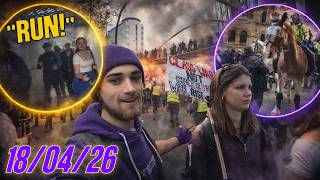 Manchester Protest Chaos: Fighting, Pepper Spray & Tense Clash with Paul Golding