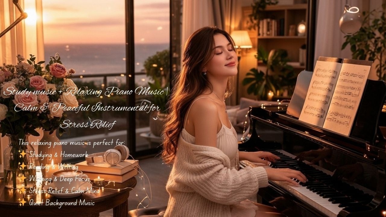 Study music + Relaxing Piano Music | Calm & Peaceful Instrumental for Stress Relief