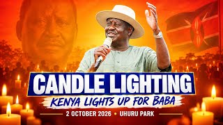🔴 RAILA ODINGA 1st ANNIVERSARY LIVE | UHURU PARK CANDLE LIGHTING || ELISHA TOTO TRIBUTE 