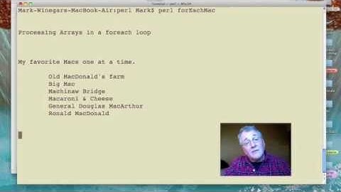 Perl: foreach
