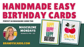 How To Make Easy (Masculine) Happy Birthday Cards Handmade