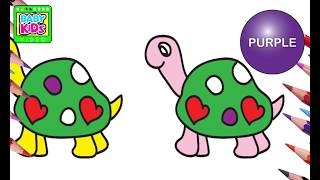 Pizza Turtle KIDS Coloring Pages for Kids Easy Drawing for Kids Painting for Kids