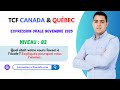 🗣🇲🇦 Expression orale Novembre 2025 TCF CANADA &amp; QUÉBEC / Tache 3 Démonstration réelle. 🇲🇦