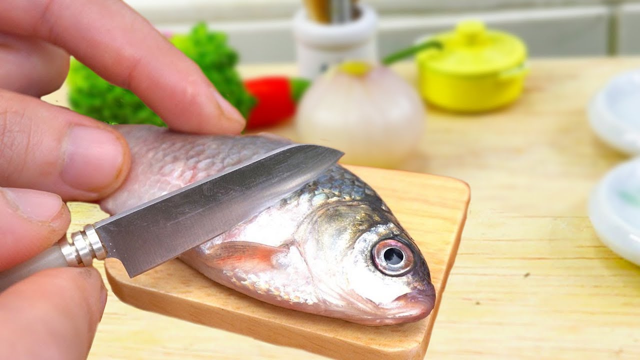 Miniature Crispy Fried Fish  | ASMR Cooking Mini Food  | Tiny Chef