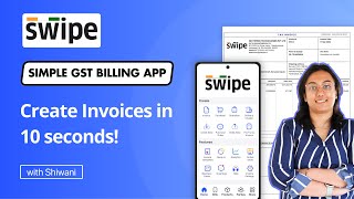 Create Invoice in just 10 Seconds! | Swipe Mobile App Demo | English screenshot 3