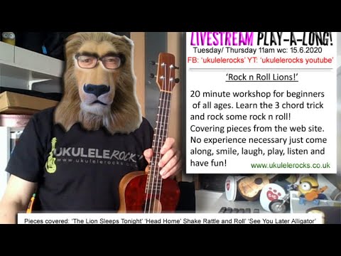 UkuleleRocks! LIVESTREAM 'Rock n Roll Lions!'