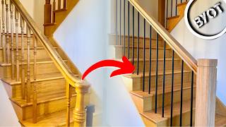 MODERN STAIR RAILING REMODEL // START TO FINISH (Part 1 of 2) by BYOT 28,529 views 1 month ago 18 minutes