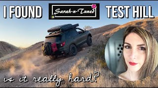 I found YouTuber Sarah N Tuned's offroad test hill.  How difficult is it?