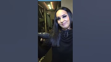 Tati, from Jinjer, has a unique way of protecting her microphone while on tour... #jinjer #tourlife