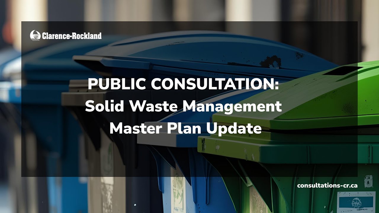 Public Consultation: Solid Waste Management Master Plan Update - YouTube
