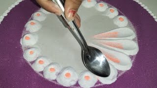 Simple Rangoli | Rangoli Colours | rangoli kolam | Satisfying Sand Videos by Reshma/ Unique Rangoli