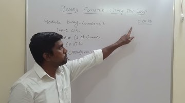 Binary Counter Using For Loop || Verilog HDL || S Vijay Murugan || Learn Thought
