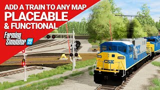 NEW TRAIN MOD! Add Train & Tracks To Any Map | Placeable Train & Tracks #fs22