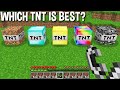 WHICH DIRT TNT or DIAMOND TNT or GOLD TNT or RAINBOW TNT or BEDROCK TNT is the BEST in Minecraft ?