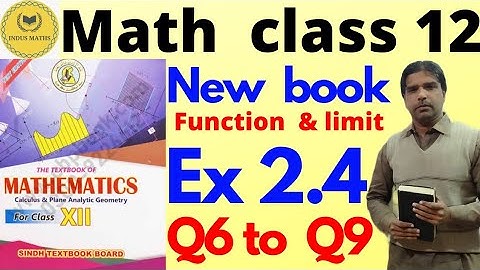 Class 12 Math Exercise 2.4 | Q6 to Q9 | Continuity at a Point | Sindh Board | Indus Maths