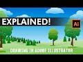 Vector Drawing Tutorial - How to draw a Landscape in Adobe Illustrator