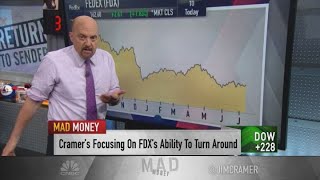 Cramer: FedEx looks to be bottoming, buy into weakness