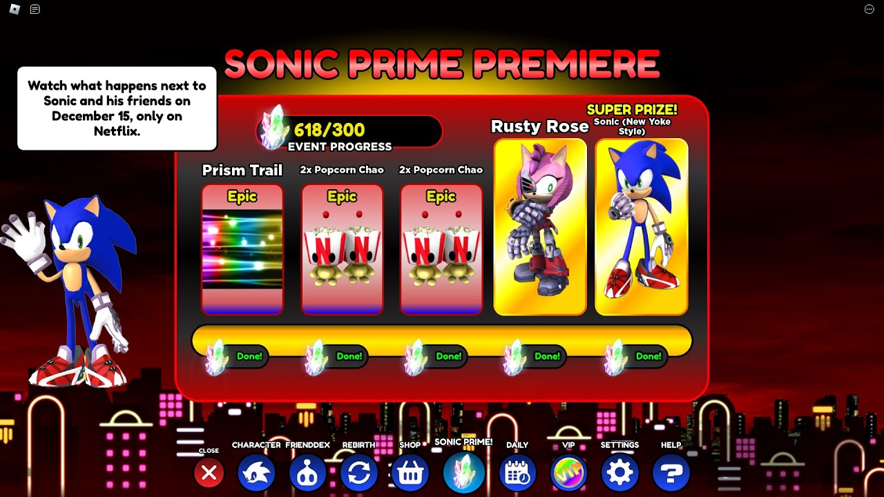 HOW TO GET FREE SONIC GEAR PT.1 (SONIC PRIME TAKEOVER) 