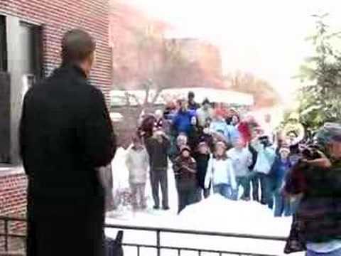 UWEC - Barak Obama Rally - Barak Speaks to Crowd