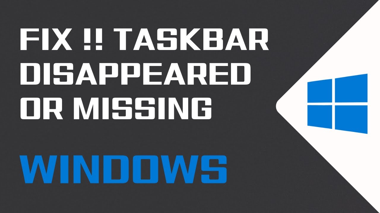 How to Fix Taskbar Disappeared or Missing on Windows 11 - YouTube