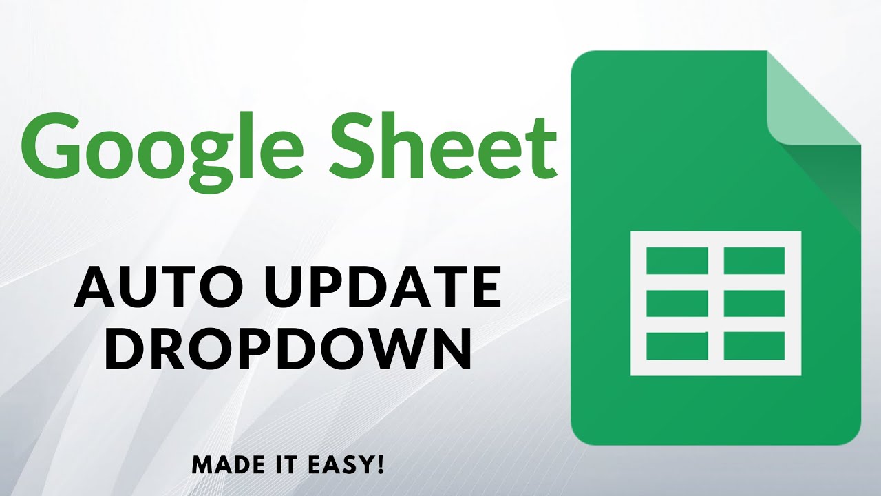 Google Sheets Auto Update Options YouTube Google Sheets Auto Update Options YouTube