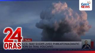 PHIVOLCS - May short-lived phreatomagmatic eruption sa Taal Volcano | 24 Oras