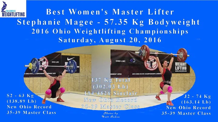 Best Women's Master Lifter, Stephanie Magee, 6 lif...