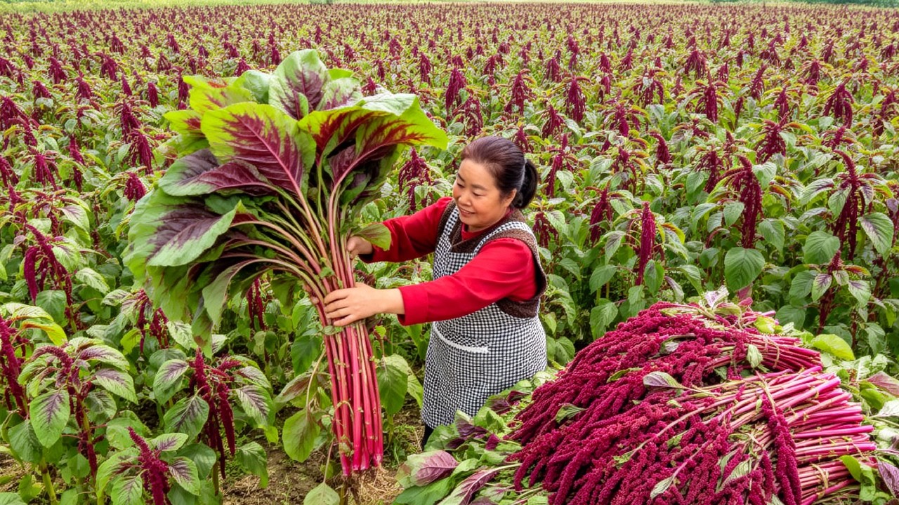 【唐小米】家里的苋菜秆丰收了，唐奶奶分享三种苋菜秆的做法，又臭又香欲罢不能