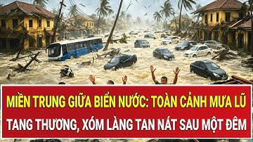 Toàn cảnh mưa lũ tang thương, xóm làng tan nát sau một đêm, miền Trung tan hoang giữa biển nước