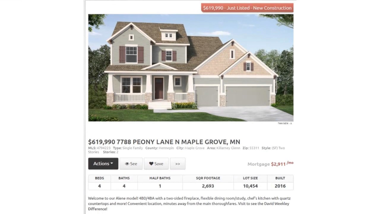 New homes property list in Maple Grove