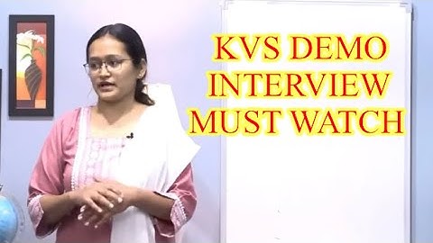Kvs demo teaching || A must watch