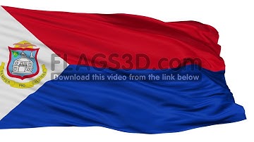 Sint Maarten Flag Isolated Seamless Loop