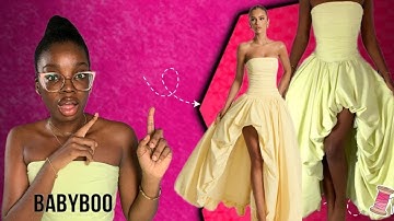 How to Draft a BABYBOO Ruched Strapless Dress with High-Low Bubble Skirt | Pattern Making Tutorial