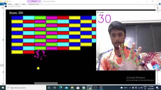 Hand Gesture Bricks Breaker Gameplay. #unity #unity2d #unity3d #python #handDetection
