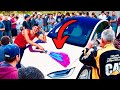 I Customized my TESLA in PUBLIC!! 🎨 🚗 [GIVEAWAY]