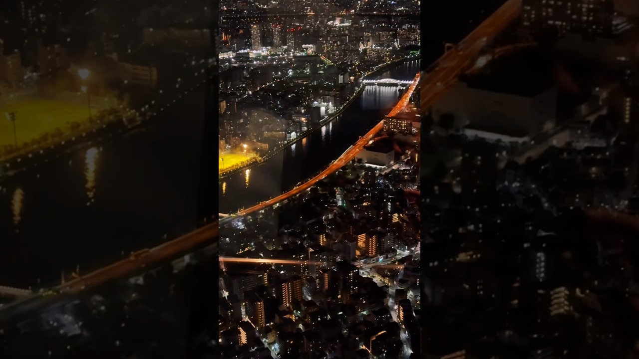 【東京都】東京スカイツリー天望回廊　450mからの夜景。スロープ状の天望回廊を空中散歩の気分を味わう 