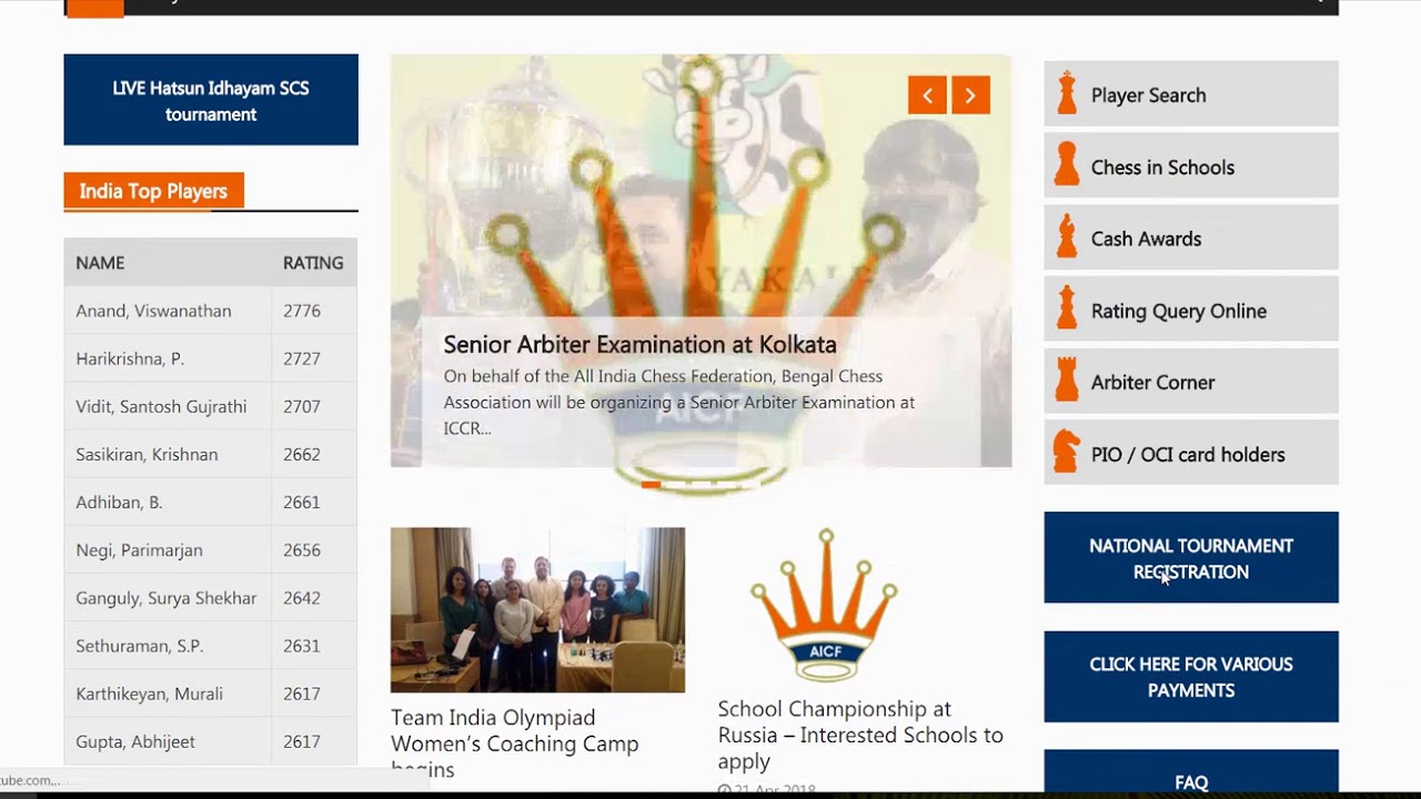 All India Chess Federation Registration