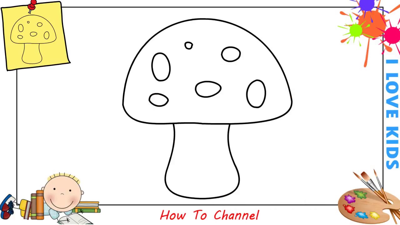 MUSHROOM COLOURING PAGE FOR KIDS | Free Colouring Book for Children –  Monkey Pen Store