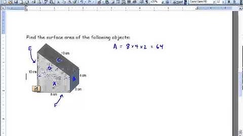 Math 9 - 1.4 - Surface Area of Composite Shapes