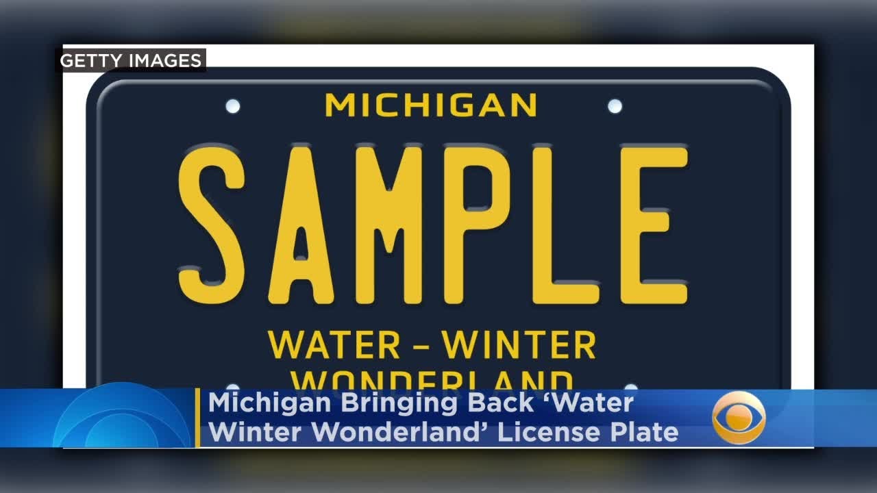 Michigan SOS Benson Announces Return Of 'Water-Winter Wonderland' License Plate